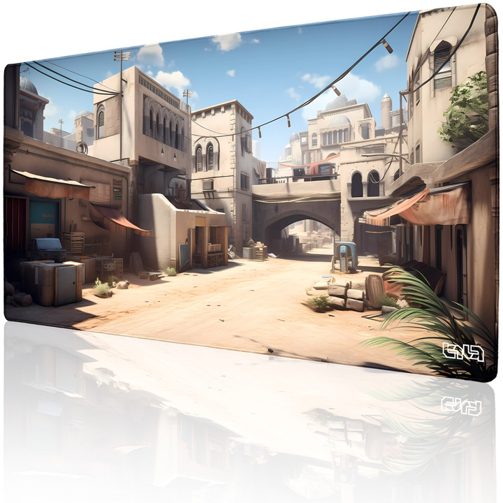 Egérpad TILT, 100x50cm, csúszásmentes, kézzel varrott szélek, fekete