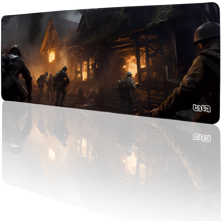 Mousepad TILT House in Flames, antiderapant, 80x30cm