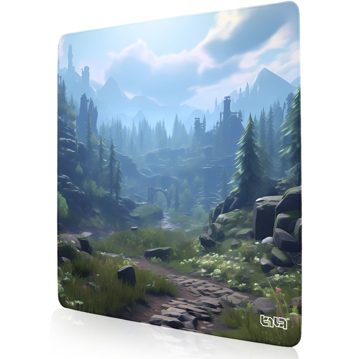Mousepad TILT Willowcreek, antiderapant, cusaturi manuale, 50x50cm