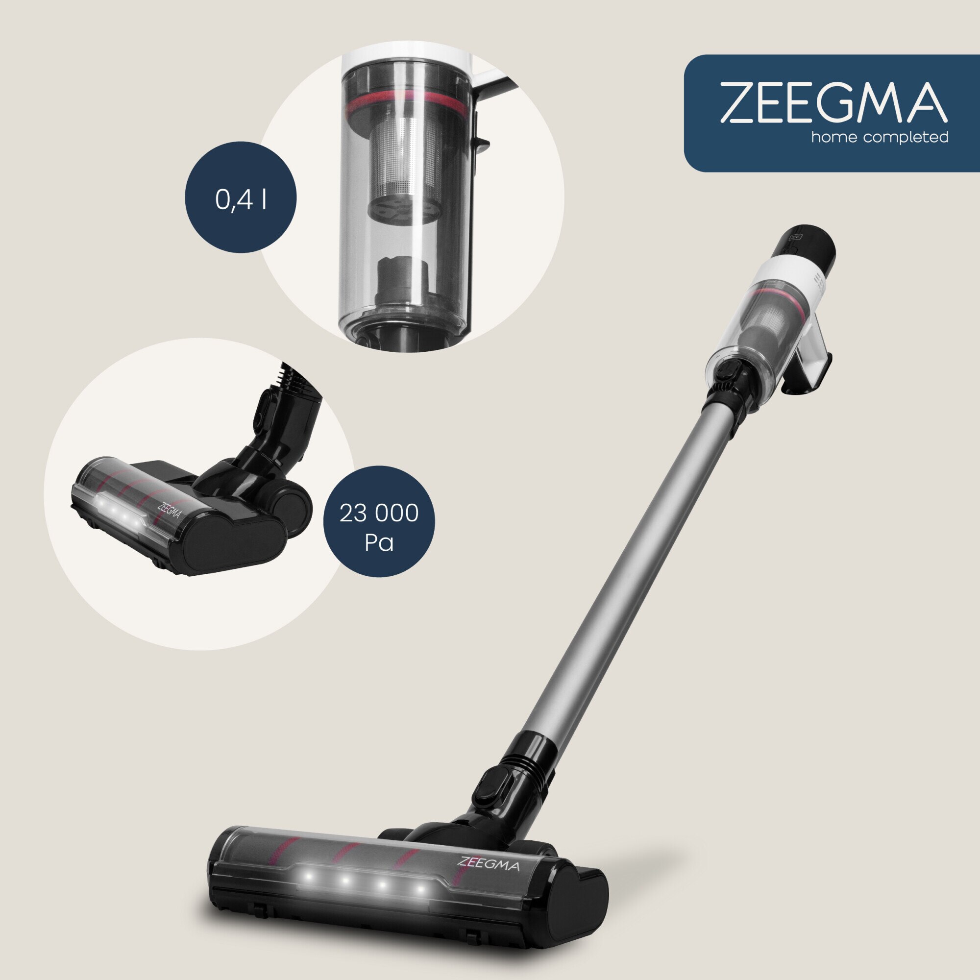 Aspirator Zonder Klaar Base – Experienta de curatare superioara cu motor fara perii de 250W, 3 moduri de curatare, tehnologie inteligenta si functie de spalare pe podea