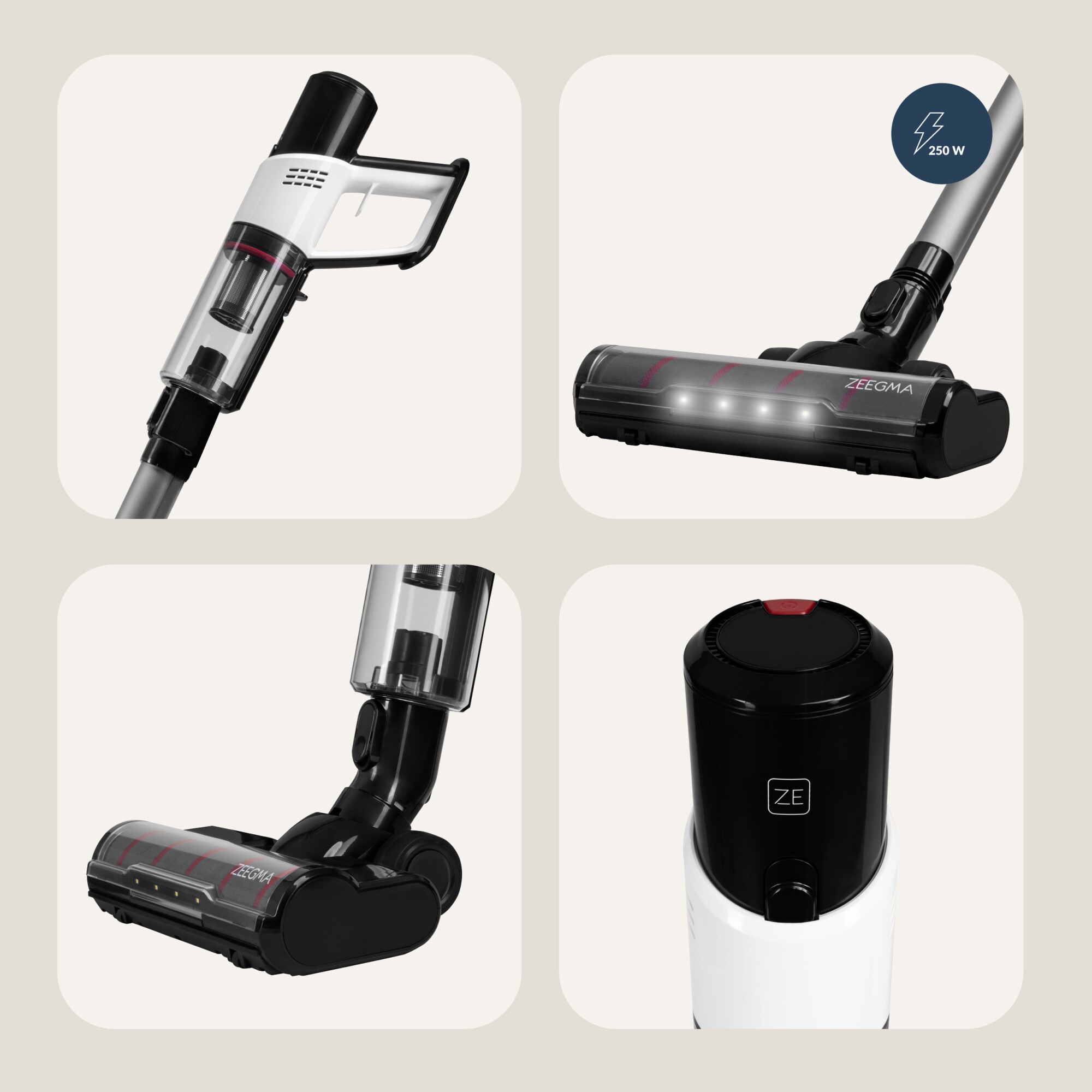 Aspirator Zonder Klaar Base – Experienta de curatare superioara cu motor fara perii de 250W, 3 moduri de curatare, tehnologie inteligenta si functie de spalare pe podea