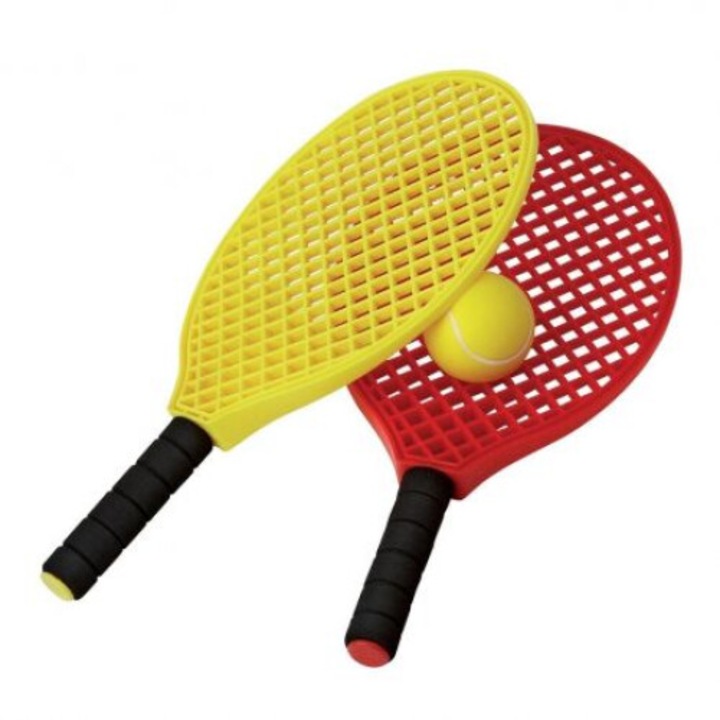 Set mini-tenis Rack Ball, cu rachete si minge, pentru incepatori