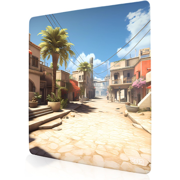 Mousepad TILT De_Tropic, 50x50cm, antiderapant, margini cusute manual