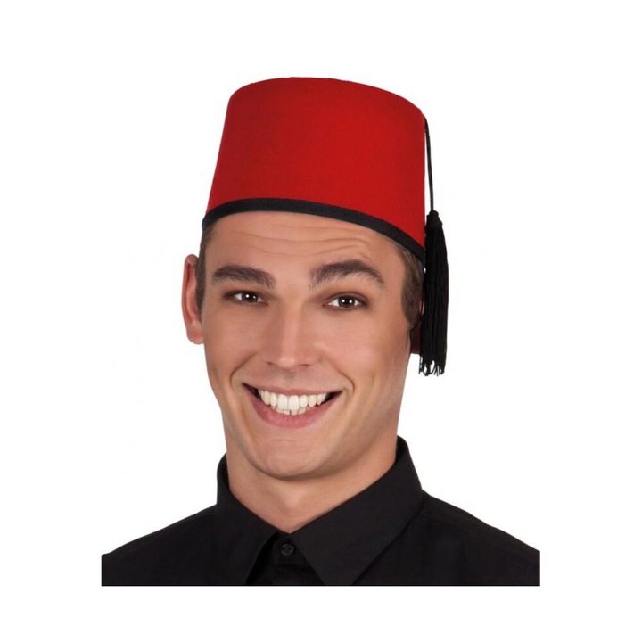 Шапка, Godan, традиционен турски фес, червена, 20см