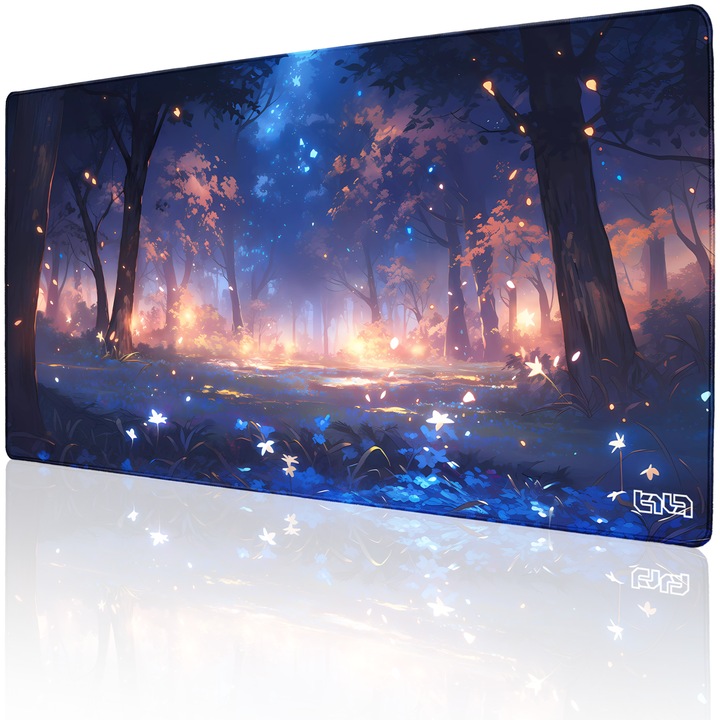 Подложка за мишка TILT Magnificent forest, 100x50cm, неплъзгаща се, ръчно зашити ръбове