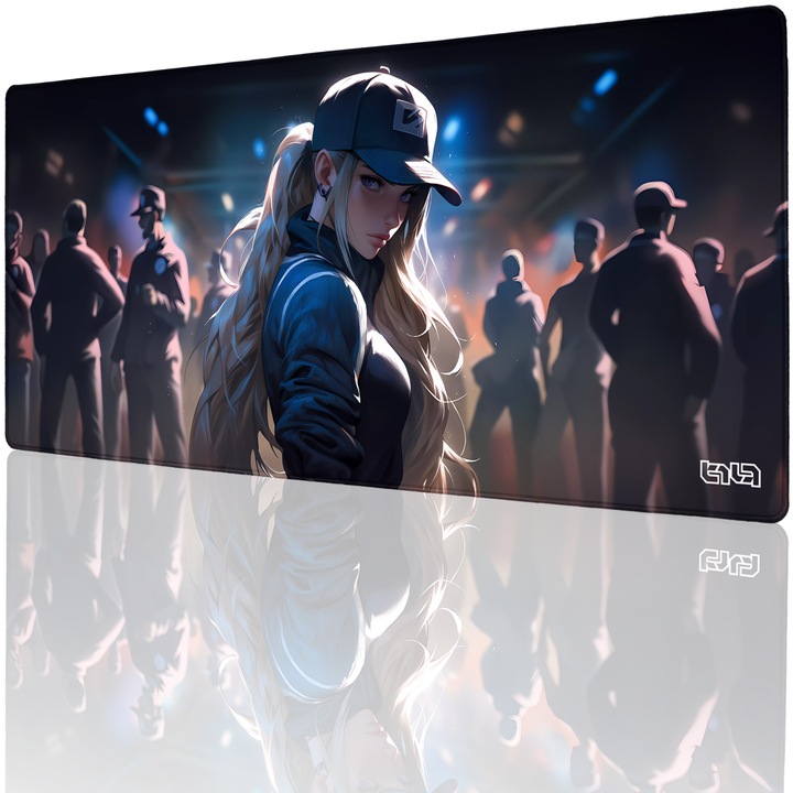 Mousepad TILT, 90x40cm, antiderapant, margini cusute manual, Elesa