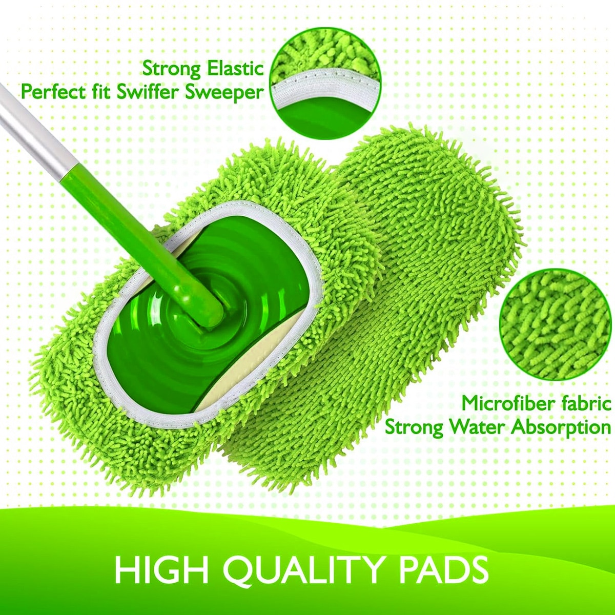 Swiffer Sweeper – 6 Panni In Microfibra Riutilizzabili E Lavabili, Adatti A Tutte Le Teste Swiffer, Risparmi E Sostenibilità