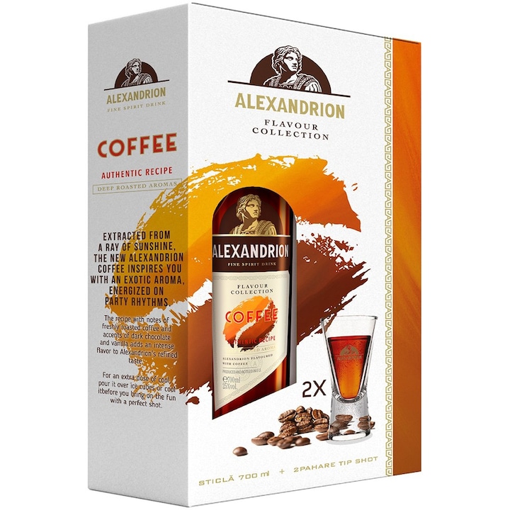 Brandy Alexandrion Coffee, 25%, 0.7l+ 2 pahare