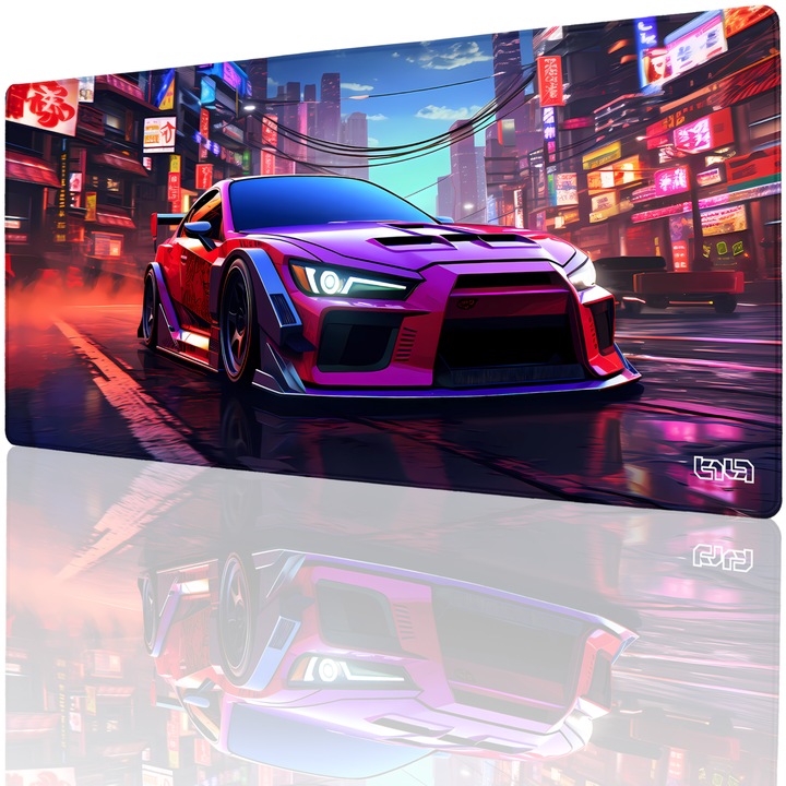 Mousepad TILT Shizuoka Tuning, antiderapant, margini cusute manual, 90x40cm