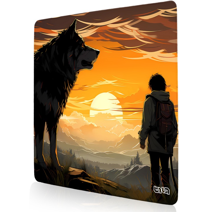 Mousepad TILT, lup, antiderapant, 50x50cm