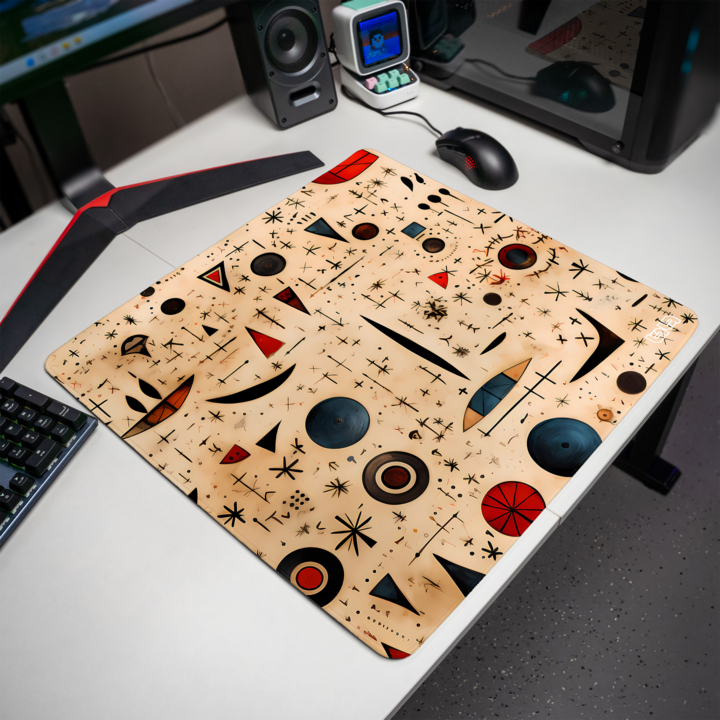 Egérpad TILT, 50x50cm, csúszásmentes, kézzel varrott szélek, többszínű