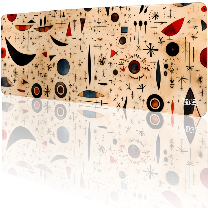 Mousepad TILT, antiderapant, margini cusute manual, 80x30cm, multicolor