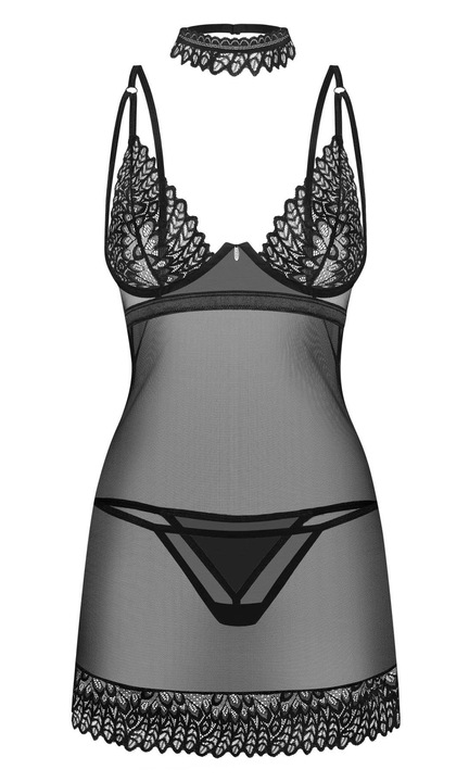 Obsessive Donarella fehérnemű, Poliamid, Fekete, XS-S INTL