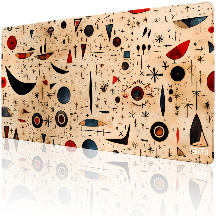 Mousepad TILT XXL, antiderapant, margini cusute manual, 100x50cm, multicolor