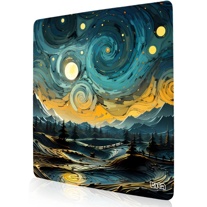 Mousepad TILT, antiderapant, cusaturi manuale, 50x50cm, multicolor