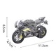 Motorkerékpár modellautó, Cozevdnt, Alumínium, 1:18, 115 x 65 x 47 mm, Fekete