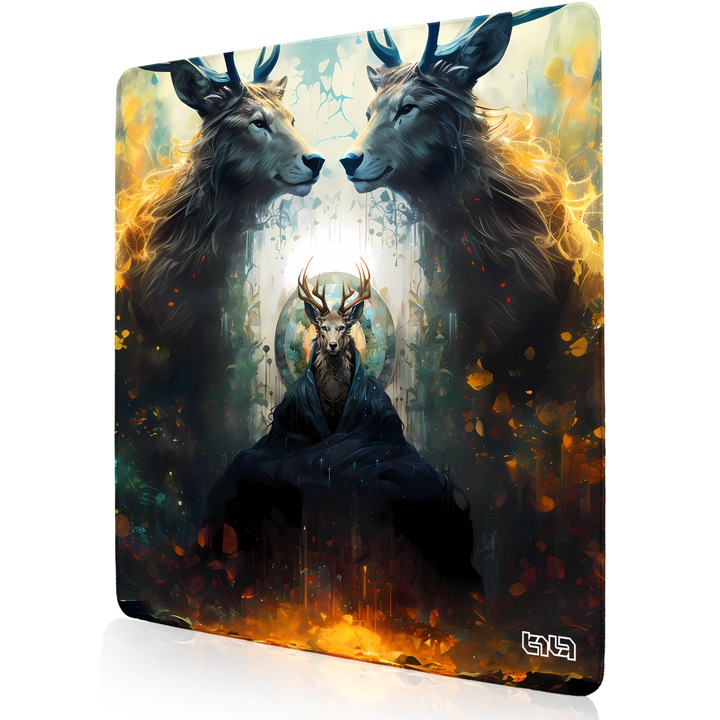 Mousepad TILT, antiderapant, 50x50cm, cusaturi manuale, multicolor