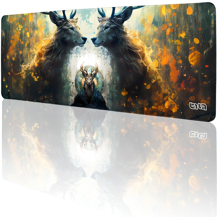 Mousepad TILT, 80x30cm, antiderapant, margini cusute manual, multicolor