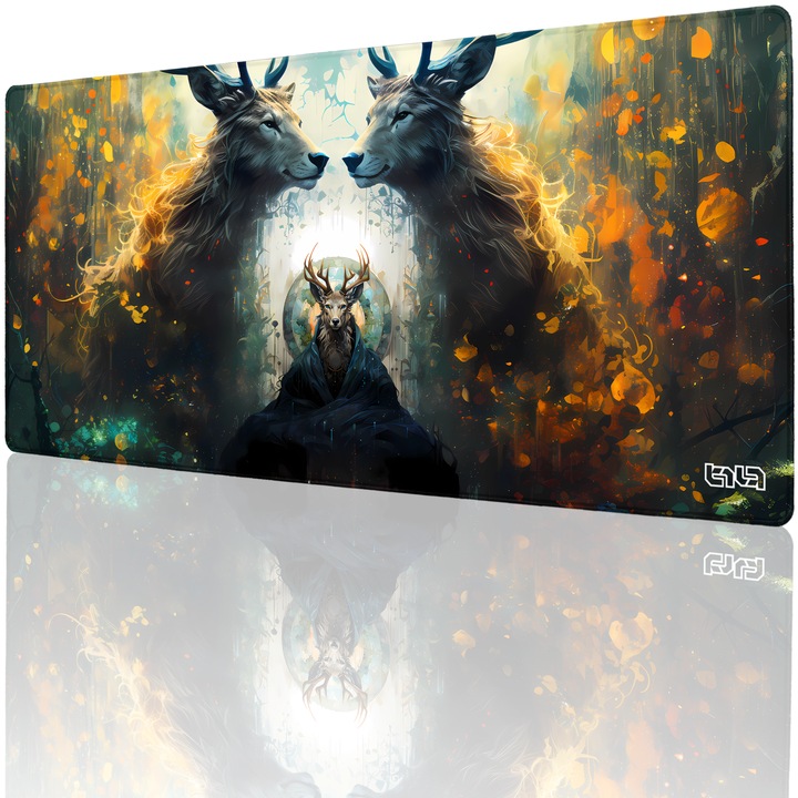 Mousepad TILT, 90x40cm, antiderapant, margini cusute manual, multicolor