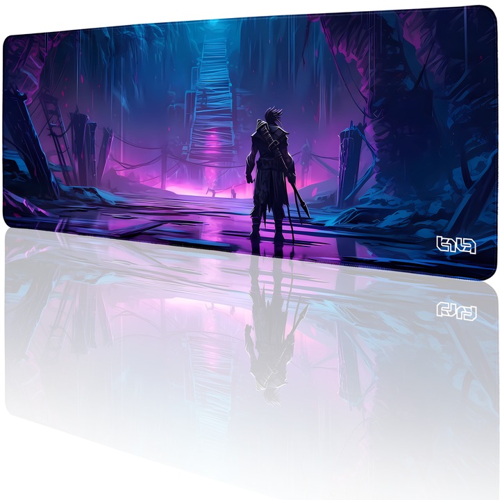 Mousepad TILT, antiderapant, cusaturi manuale, 80x30cm, multicolor