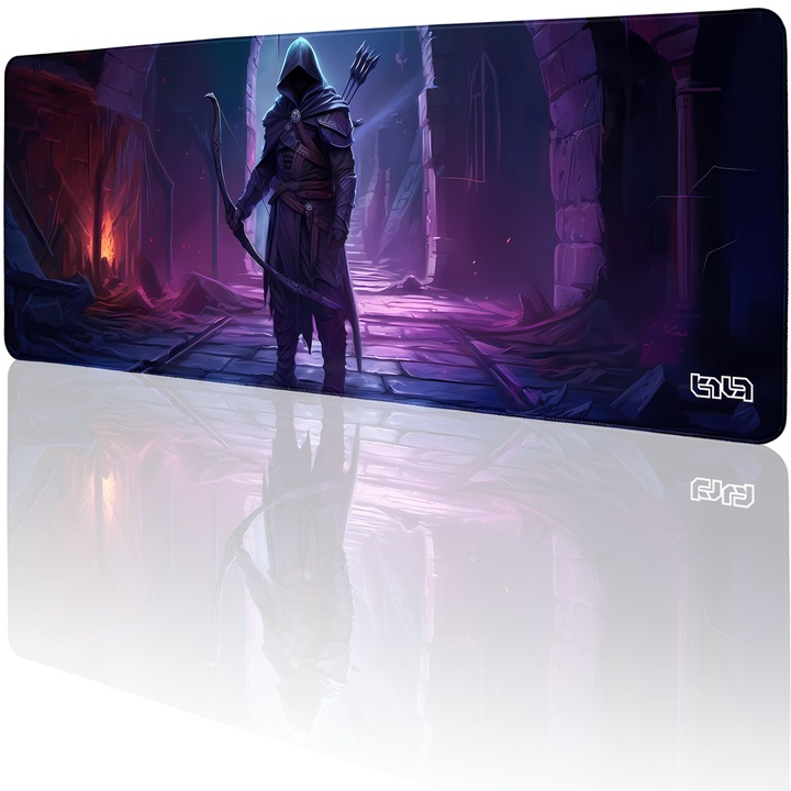 Mousepad TILT, antiderapant, cusaturi manuale, 80x30cm, multicolor