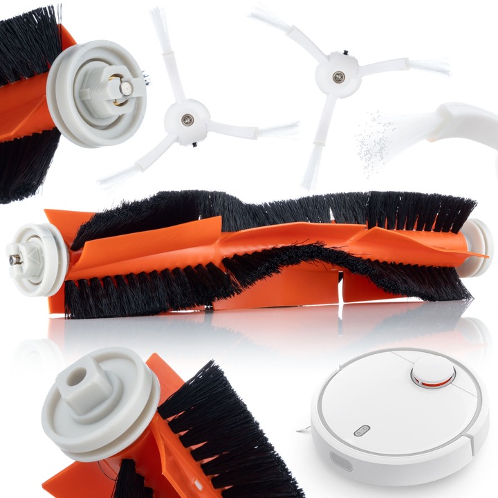 Xiaomi Mi Vacuum porszívó alkatrész készlet, Rosfix, 1 henger kefe, 2 oldalsó kefe