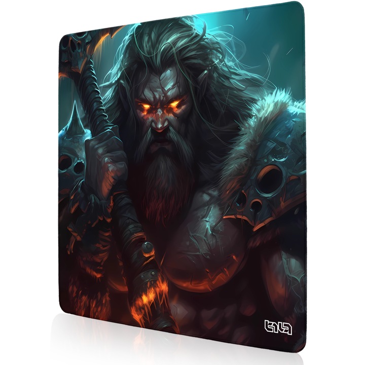 Mousepad TILT Furia, 50x50cm, antiderapant, cusaturi manuale, multicolor