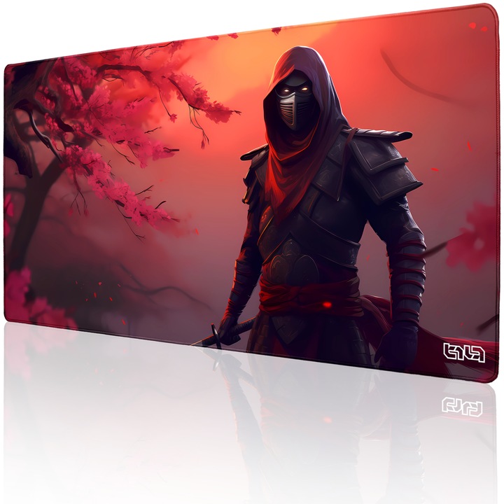 Egérpad TILT Red Killer, csúszásmentes, kézi varrás, piros, 100x50cm