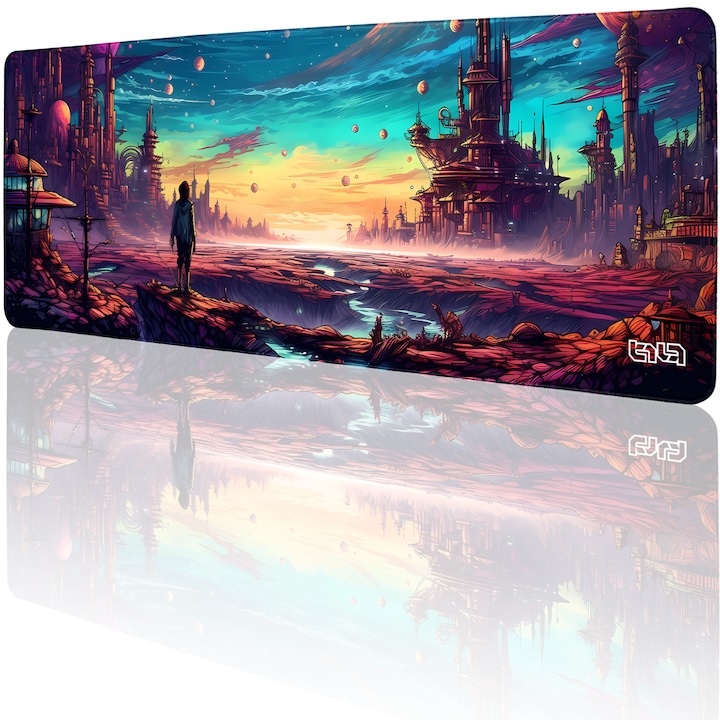 Подложка за мишка TILT Space Discoveries, Нехлъзгаща се, Ръчни шевове, 80x30 cm