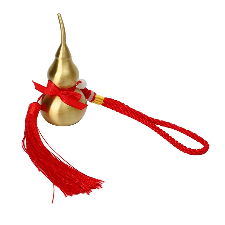 Feng Shui Wu Lou medál, sárgaréz anyag, autó dekoráció, vagyonvédelem, 10 cm