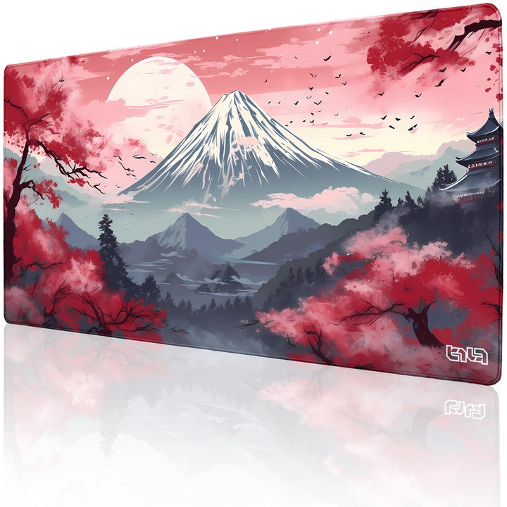 Подложка за мишка TILT Japanese Forest, 100x50cm, неплъзгаща се, Бордо Ръководство