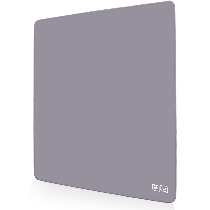 Mousepad TILT Grey Elegance, antiderapant, margini cusute manual, gri, 50x50cm