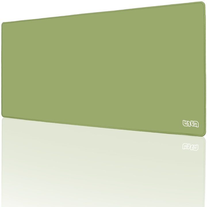 Mousepad TILT Laurel Leaf, 90x40cm, antiderapant, margini cusute manual, verde