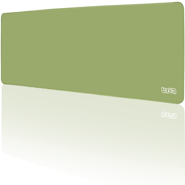 Mousepad TILT Laurel Leaf, 80x30cm, antiderapant, margini cusute manual, verde