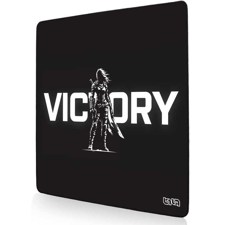Mousepad TILT Victory, antiderapant, cusaturi manuale, 50x50cm