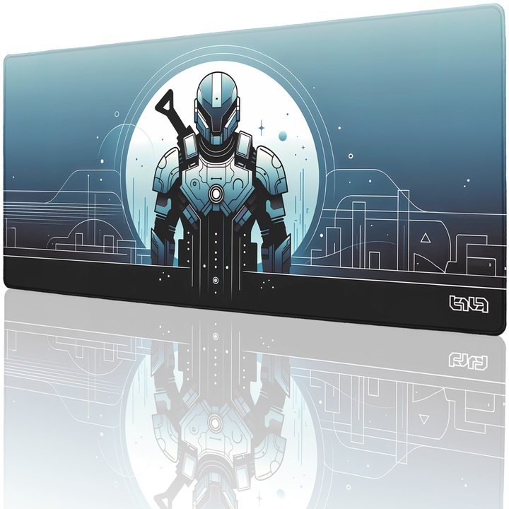 Mousepad TILT Future Guardian, antiderapant, cusaturi manuale, 90x40cm
