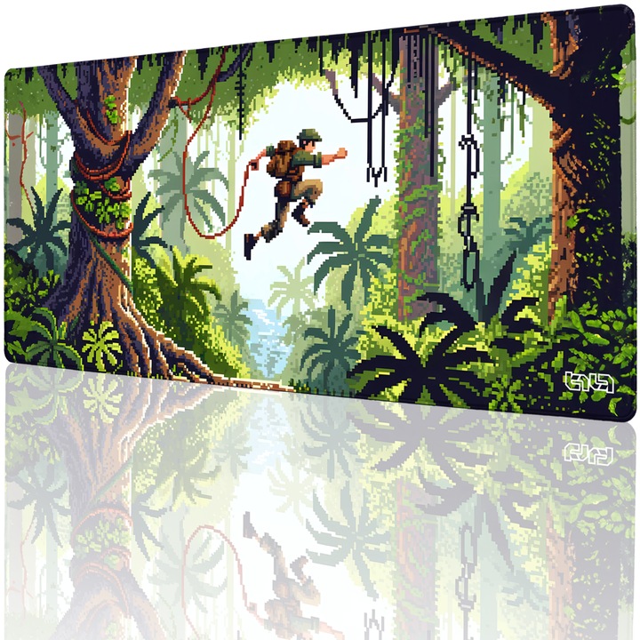 Mousepad TILT, Jump into Adventure, antiderapant, 90x40cm, Multicolor