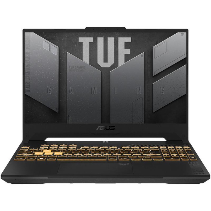 Laptop Gaming ASUS TUF F15 FX507ZI4 Procesor Intel® Core™ i7-12700H 24M Cache, up to 4.70 GHz 15.6" FHD 144Hz, 16GB, 1TB SSD, nVidia GeForce RTX 4070 @8GB, Negru/Gri