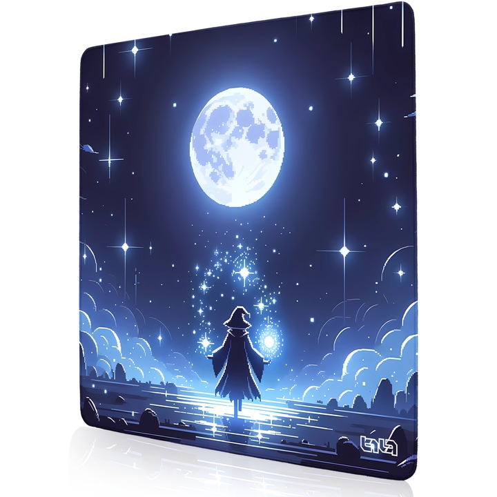 Mousepad, TILT, Moonlight Pixel, antiderapant, cusaturi manuale, 50x50cm, multicolor