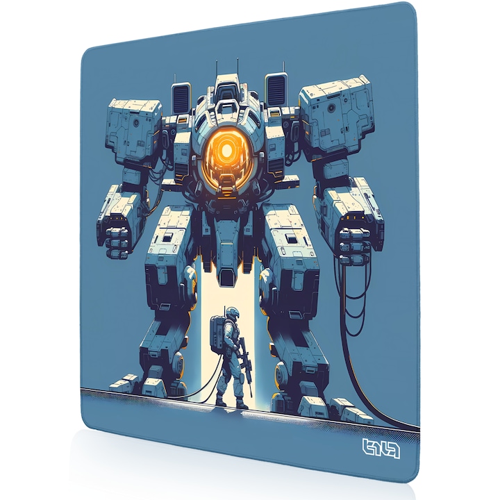 Mousepad TILT Mech Era, antialunecare, margini cusute manual, 50x50cm, multicolor