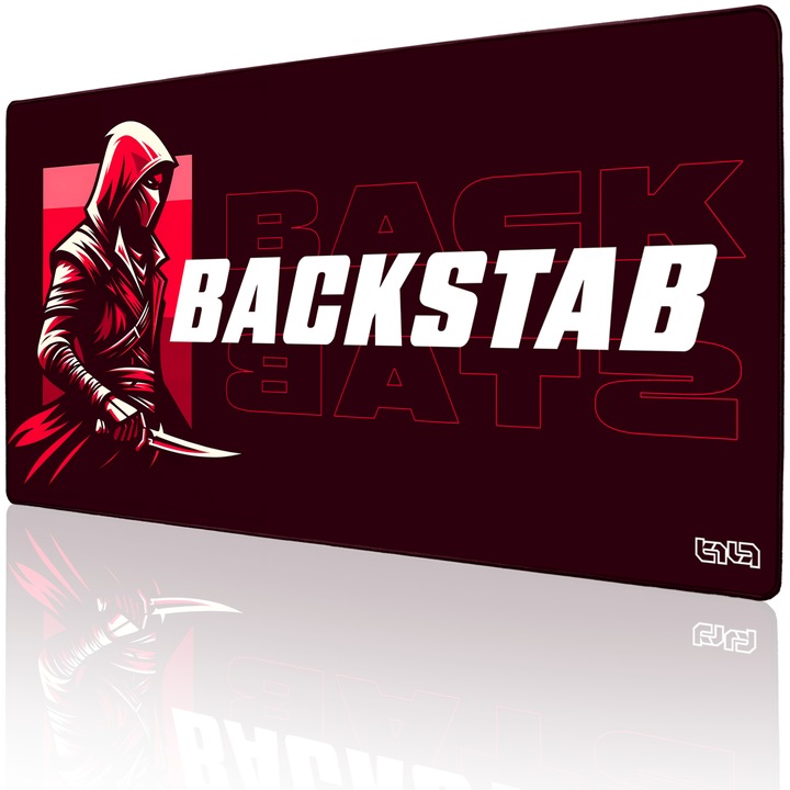 Mousepad, TILT Backstab, 100x50cm, antiderapant, margine cusuta manual, multicolor