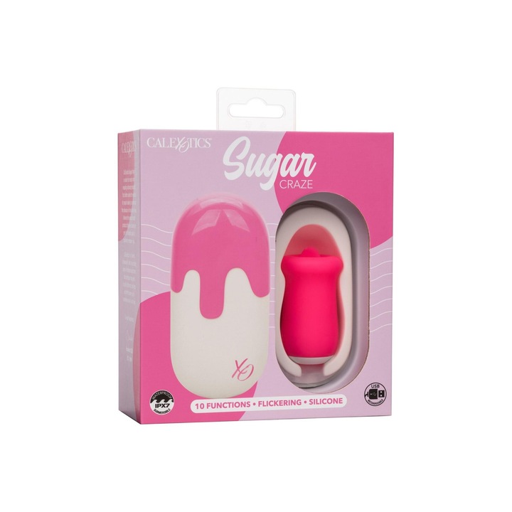 Luka Sugar Craze vibrátor, 10 funkciós, vízálló, rózsaszín