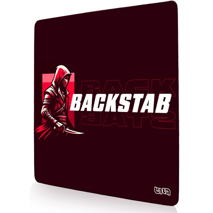 Mousepad, TILT, Backstab XXL, antiderapant, cusaturi manuale, 50x50cm, multicolor