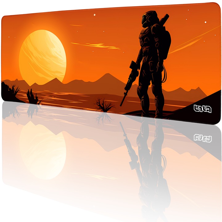 Mousepad, TILT, antiderapant, cusaturi manuale, multicolor, 80x30cm