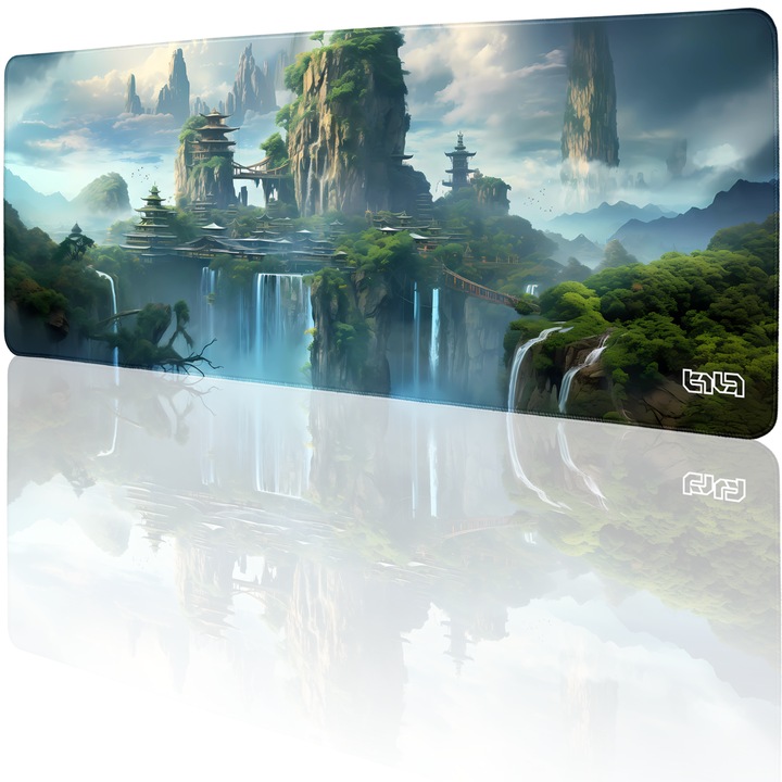 Mousepad, TILT, antiderapant, cusaturi manuale, multicolor, 80x30cm