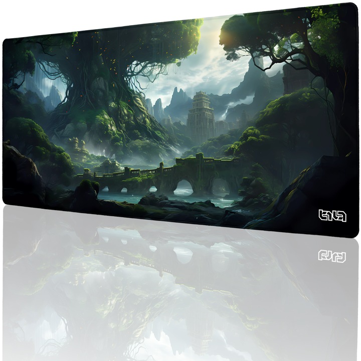 Egérpad, TILT, 90x40cm, csúszásmentes, kézi varrás, többszínű