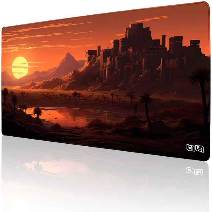 Подложка за мишка TILT Arab Fortress, неплъзгаща се, 100x50 см, многоцветна