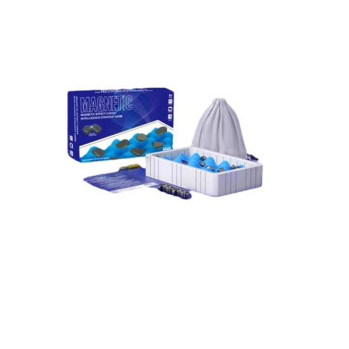 Joc de sah magnetic PZCC, set cu piese si 2 tipuri de tabla, pentru copii si familie