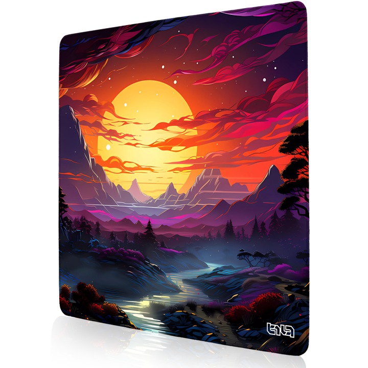 Mousepad, TILT, 50x50cm, antiderapant, multicolor, cusaturi manuale