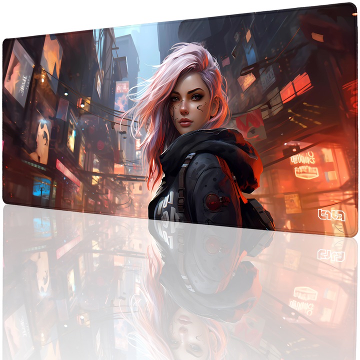 Mousepad TILT, antiderapant, cusaturi manuale, 90x40cm